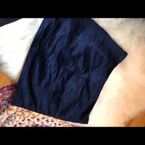 Navy blue velvet skirt!